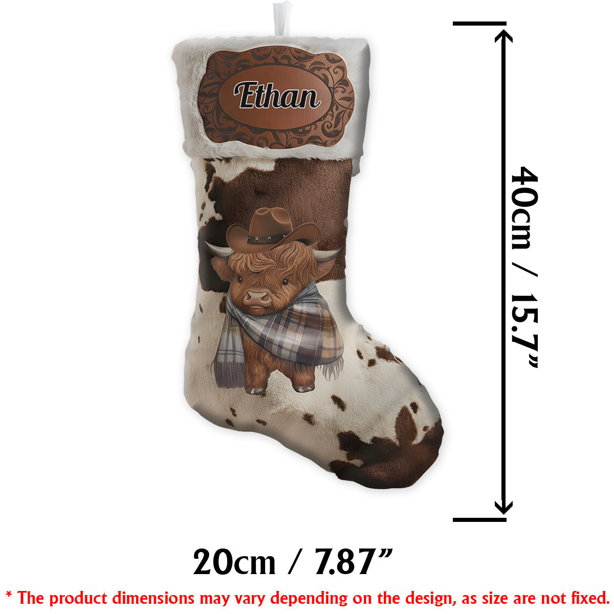 Howdy Christmas - Personalized Cowboy/Cowgirl Shaped Christmas Stocking