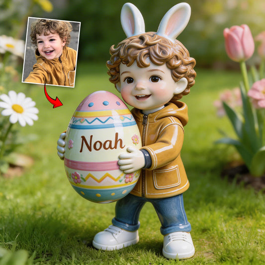 Custom Any Photo Best Easter Gift - Personalized Kid Acrylic Garden Sign/ Acrylic Plaque Sign