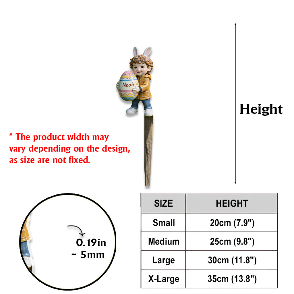 Custom Any Photo Best Easter Gift - Personalized Kid Acrylic Garden Sign/ Acrylic Plaque Sign