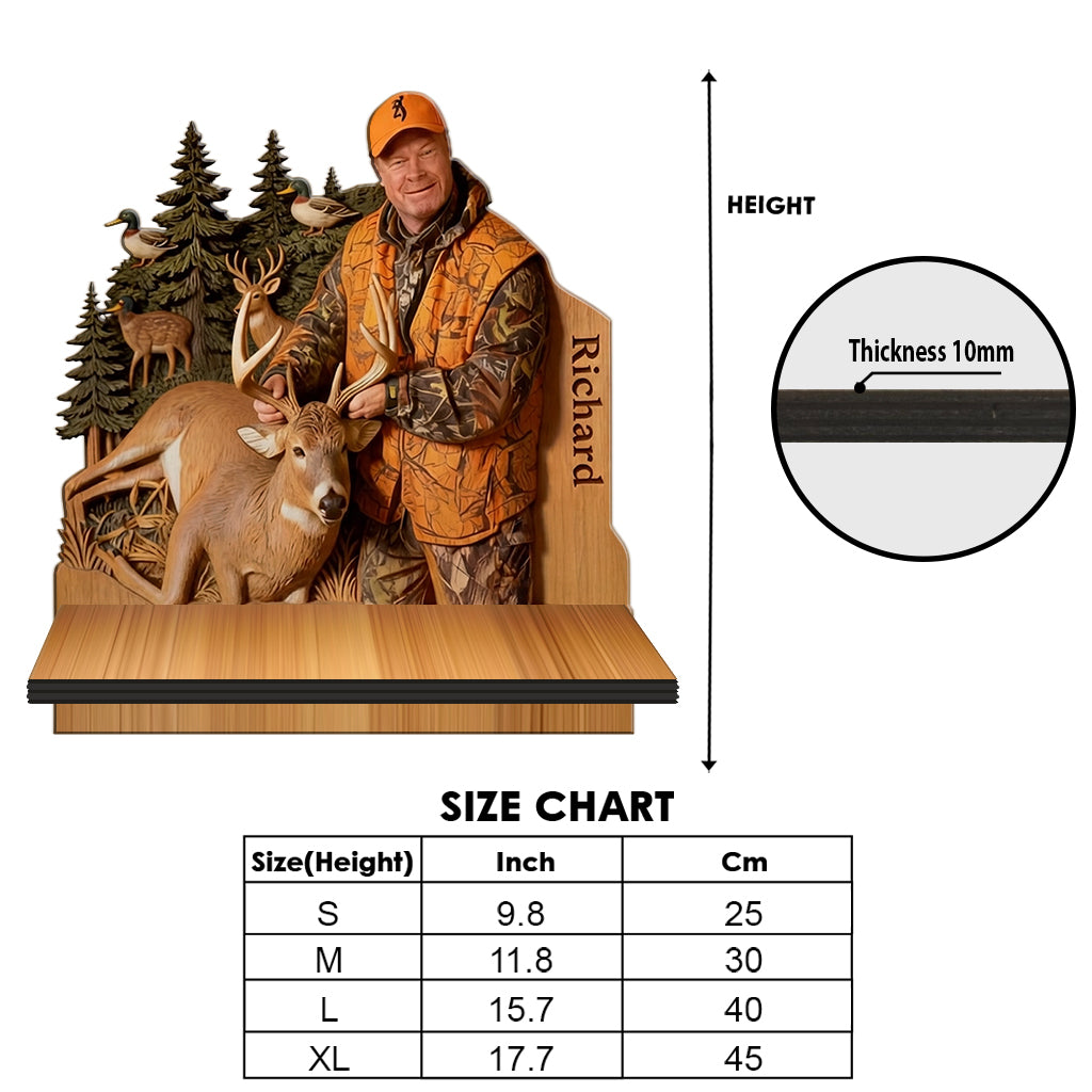 Wild Hunting - Personalized Hunting Wooden Floating Shelf