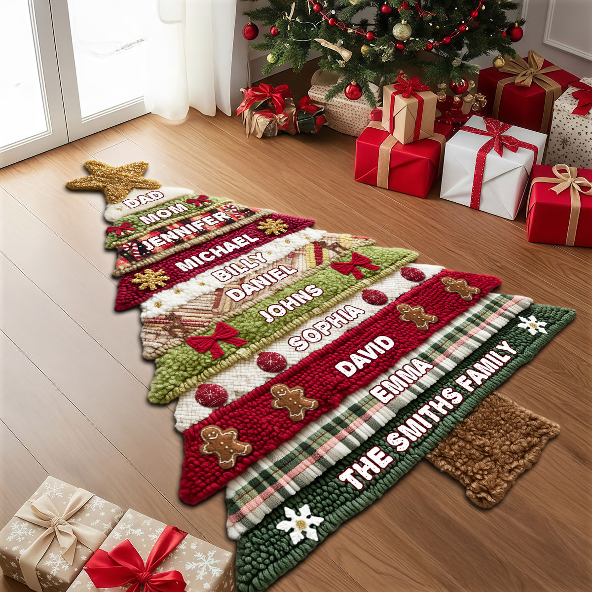 Merry Christmas - Personalized Family Non-Slip Tufted Rug
