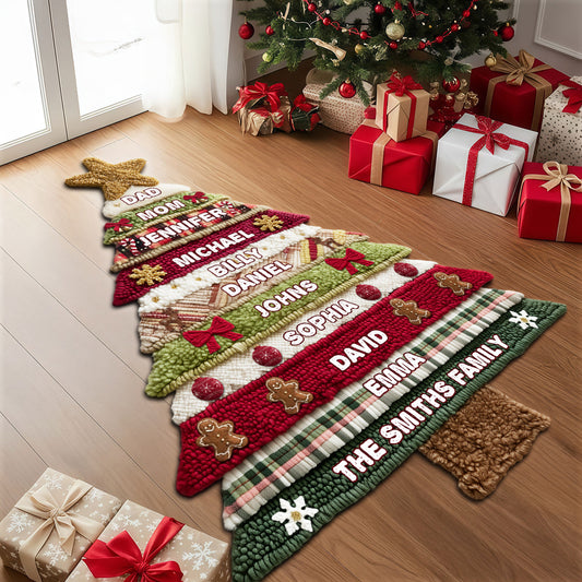 Merry Christmas - Personalized Family Non-Slip Tufted Rug