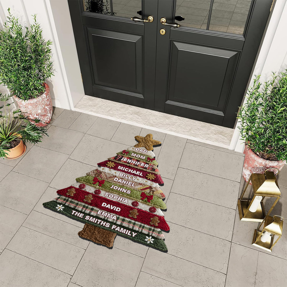 Merry Christmas - Personalized Family Non-Slip Tufted Rug