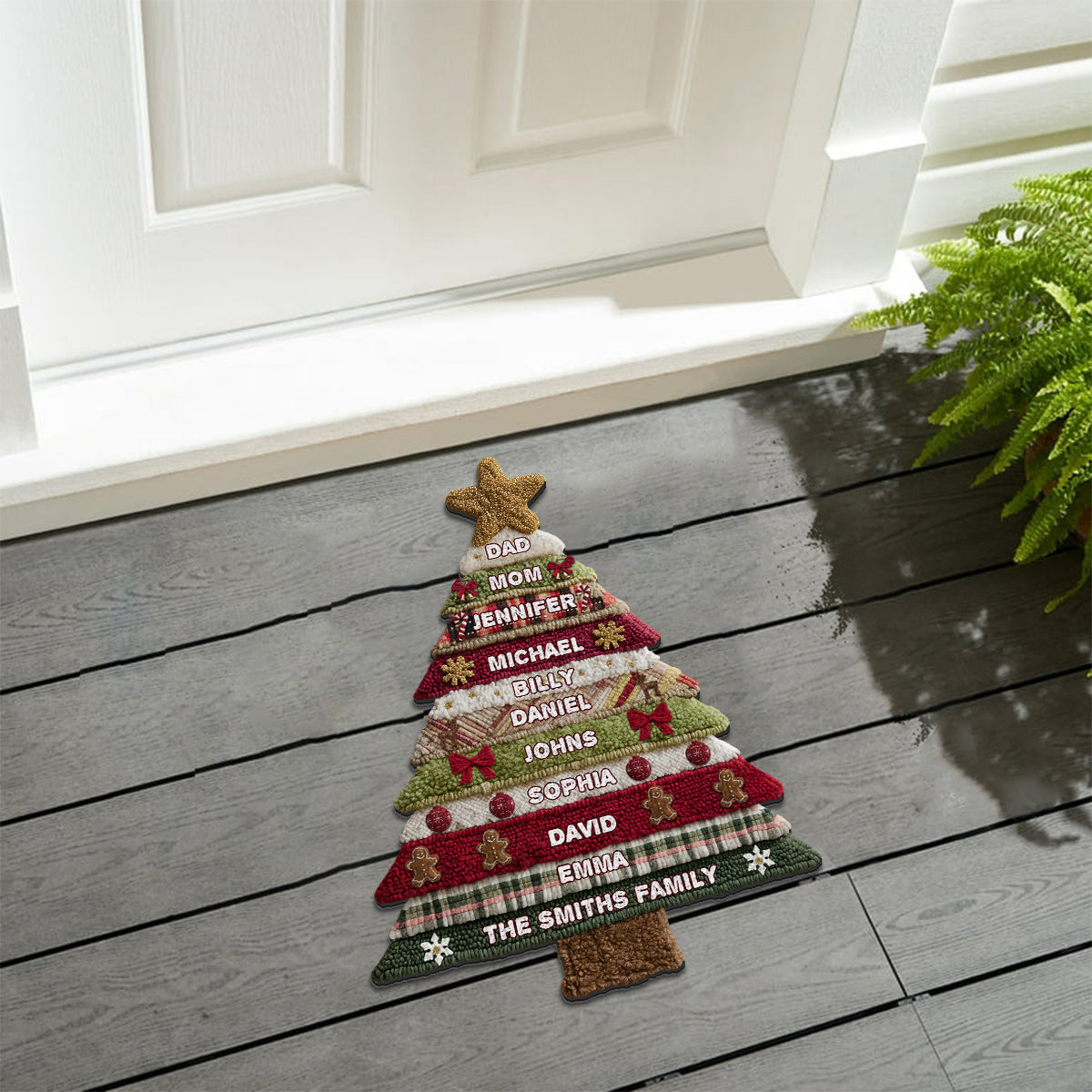Merry Christmas - Personalized Family Non-Slip Tufted Rug