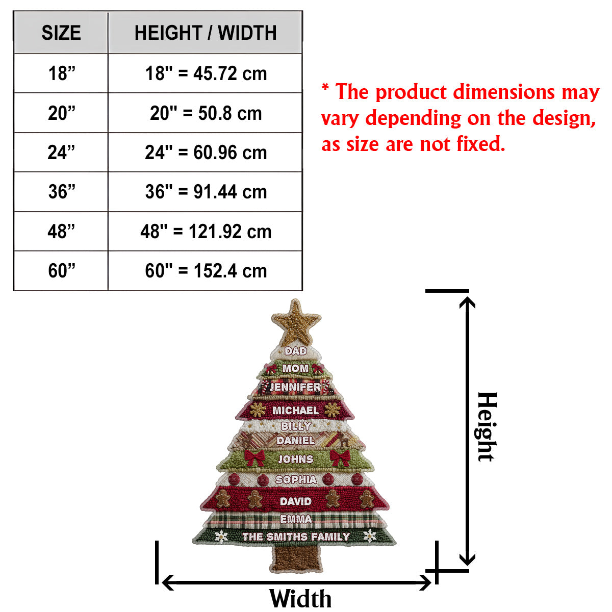 Merry Christmas - Personalized Family Non-Slip Tufted Rug