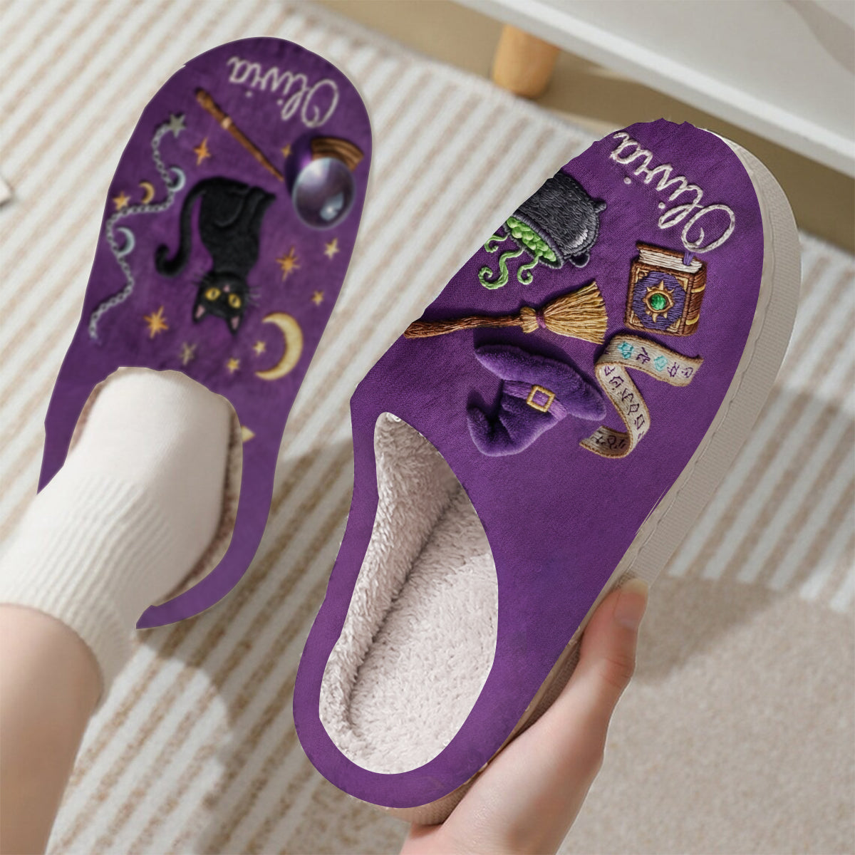 Witchy Vibes - Personalized Witch Slippers