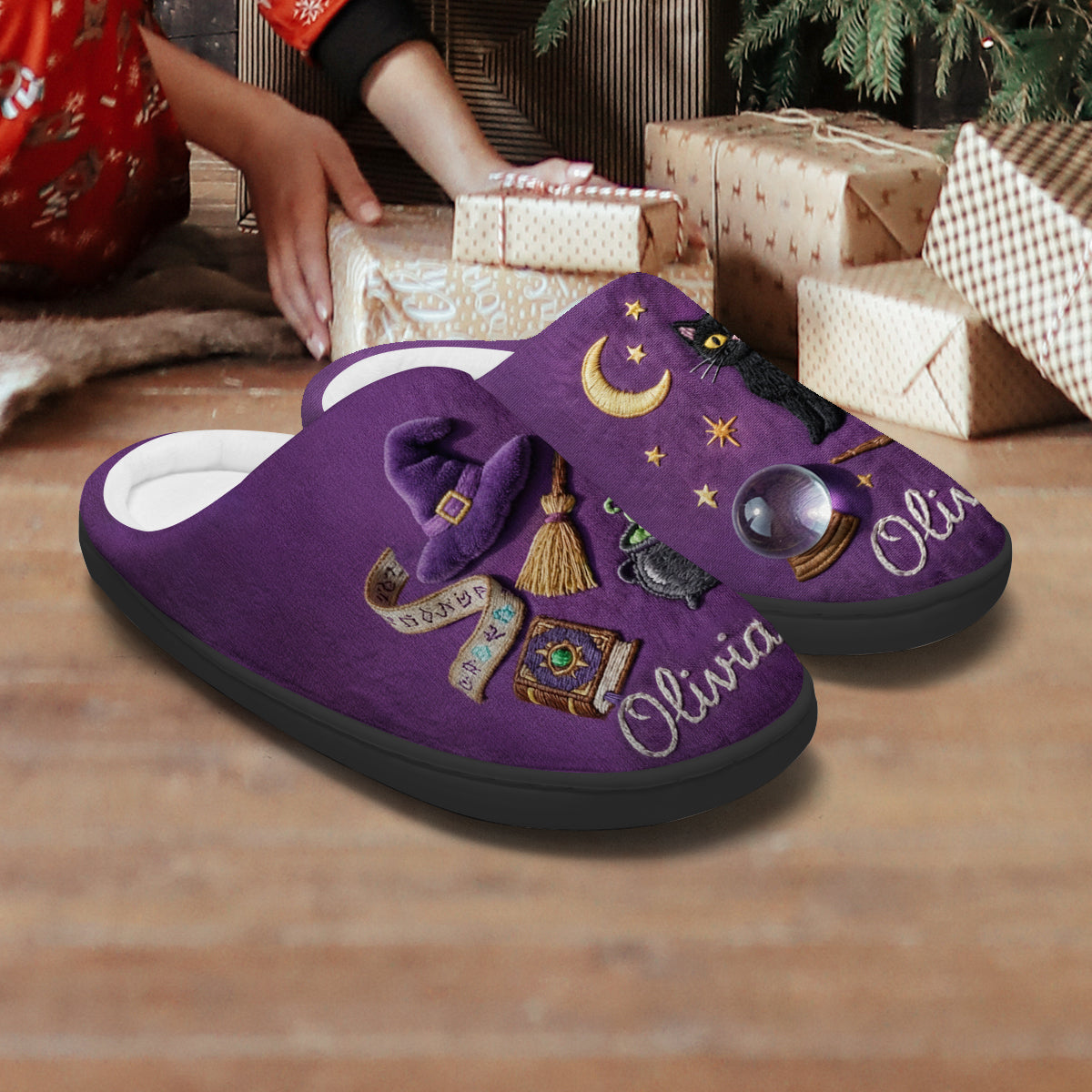 Witchy Vibes - Personalized Witch Slippers
