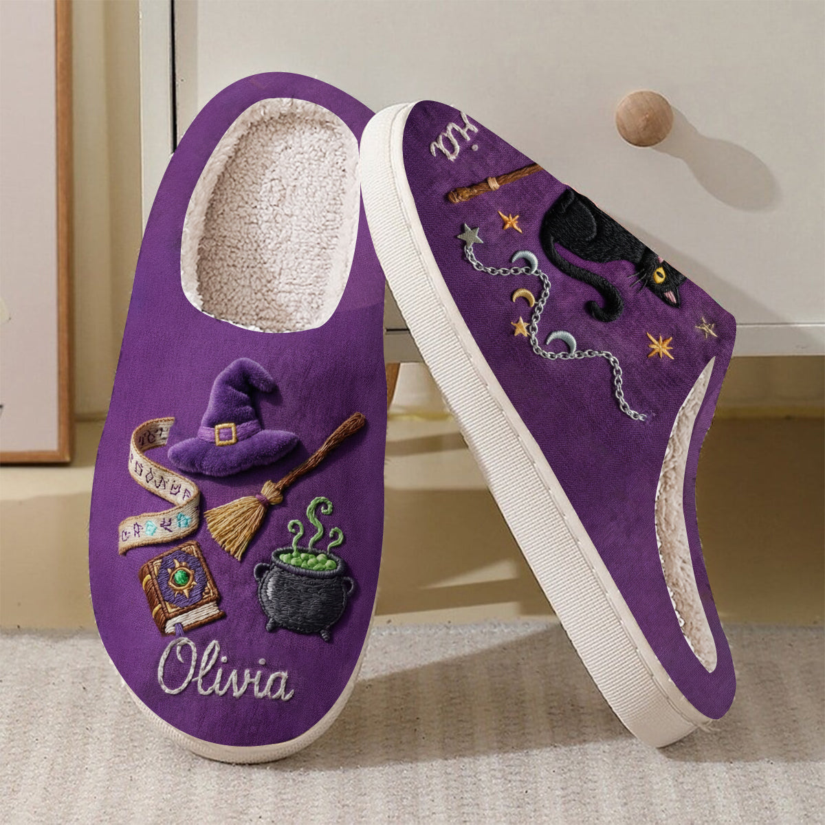 Witchy Vibes - Personalized Witch Slippers