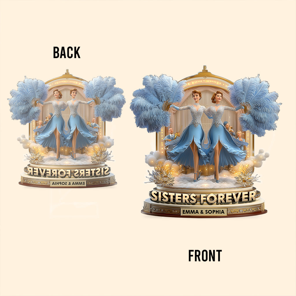 Sisters Forever - Personalized Sibling Custom Shaped Acrylic Plaque