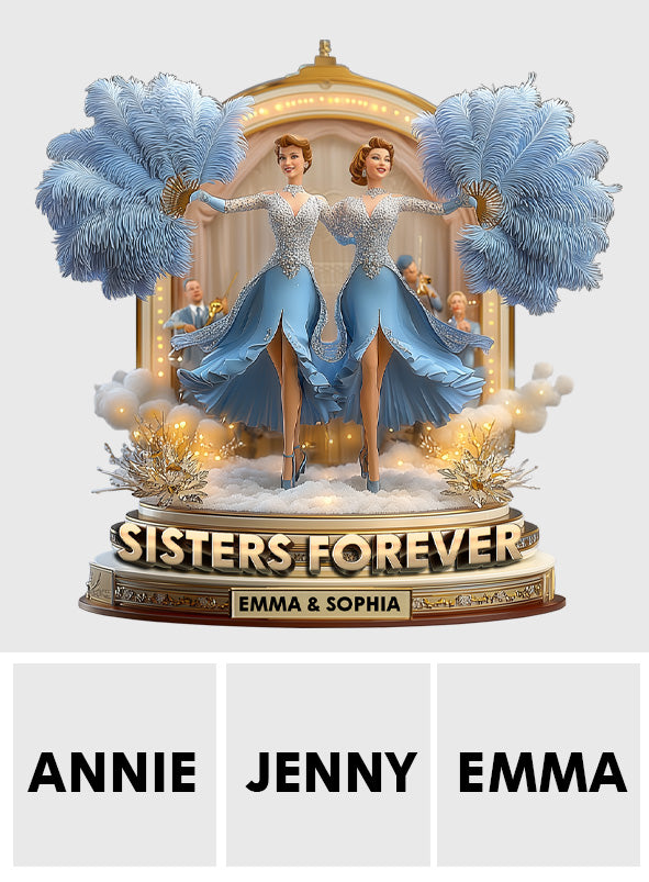 Sisters Forever - Personalized Sibling Custom Shaped Acrylic Plaque