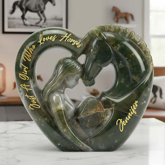 Just a Girl Who Loves Horses - Personalized Horse Custom Shaped Acrylic Plaque