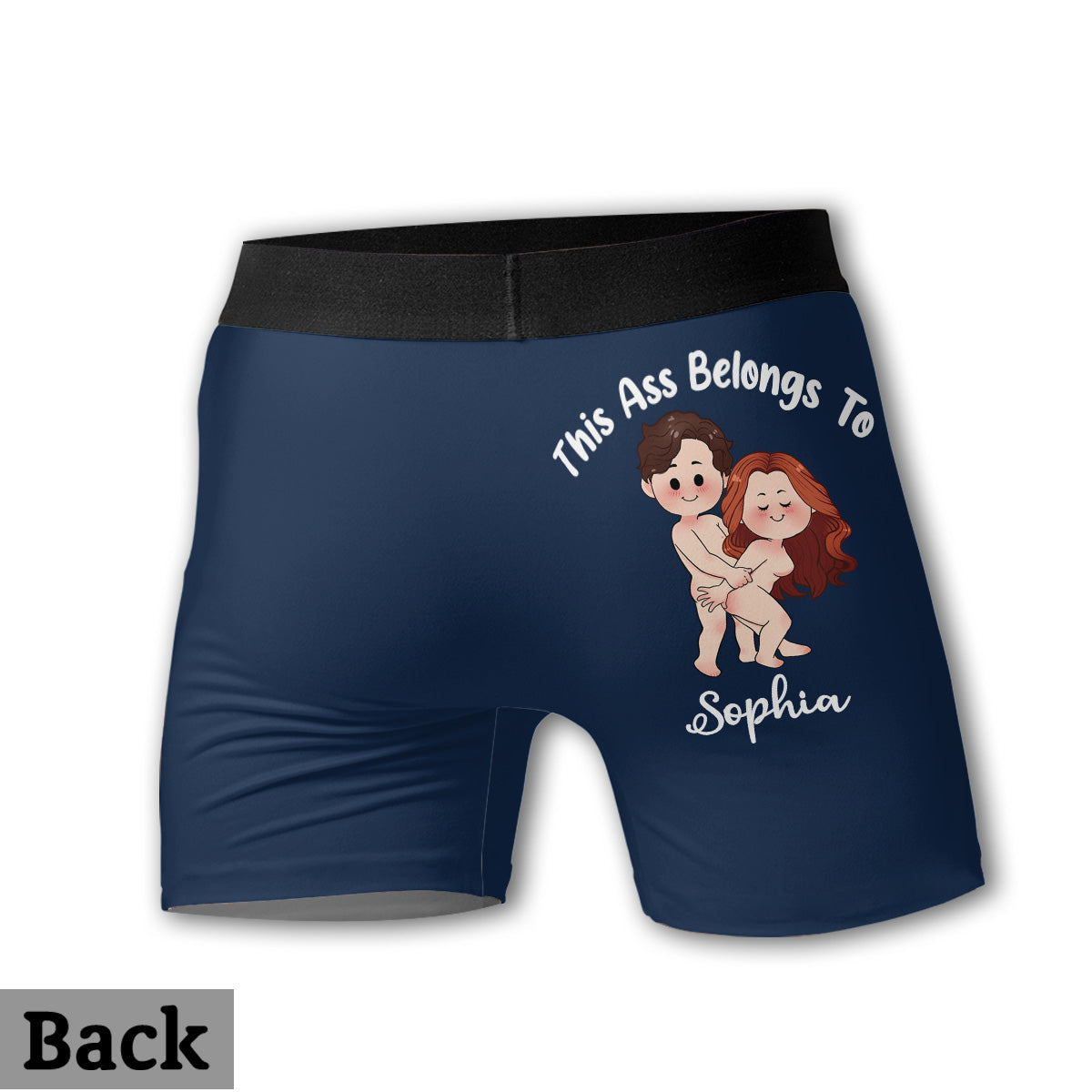 This Ass Is Taken Gift For Her Or Him - Personalized Couple Women Briefs & Men Boxer Briefs