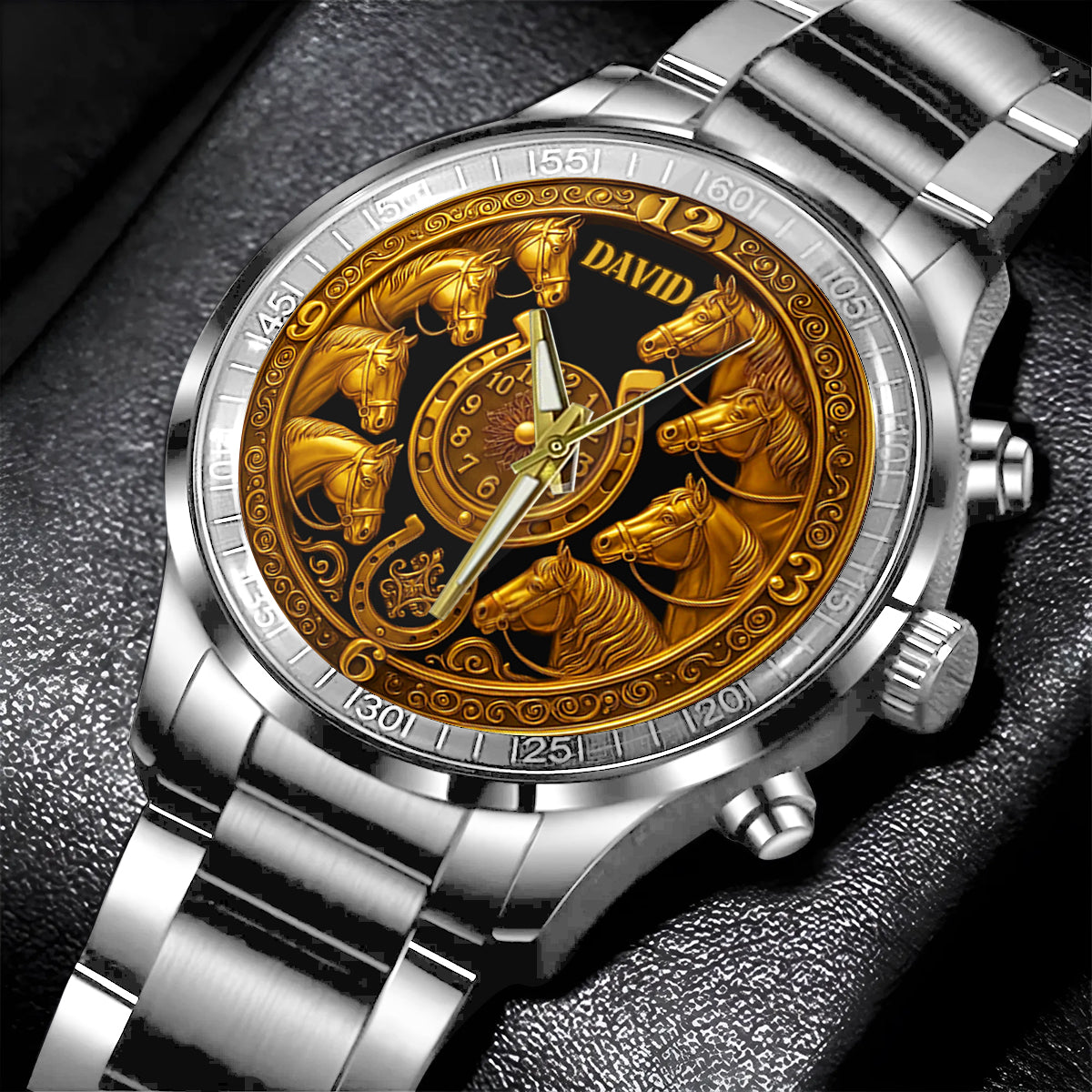 Golden Horse - Personalized Horse Hand Watch
