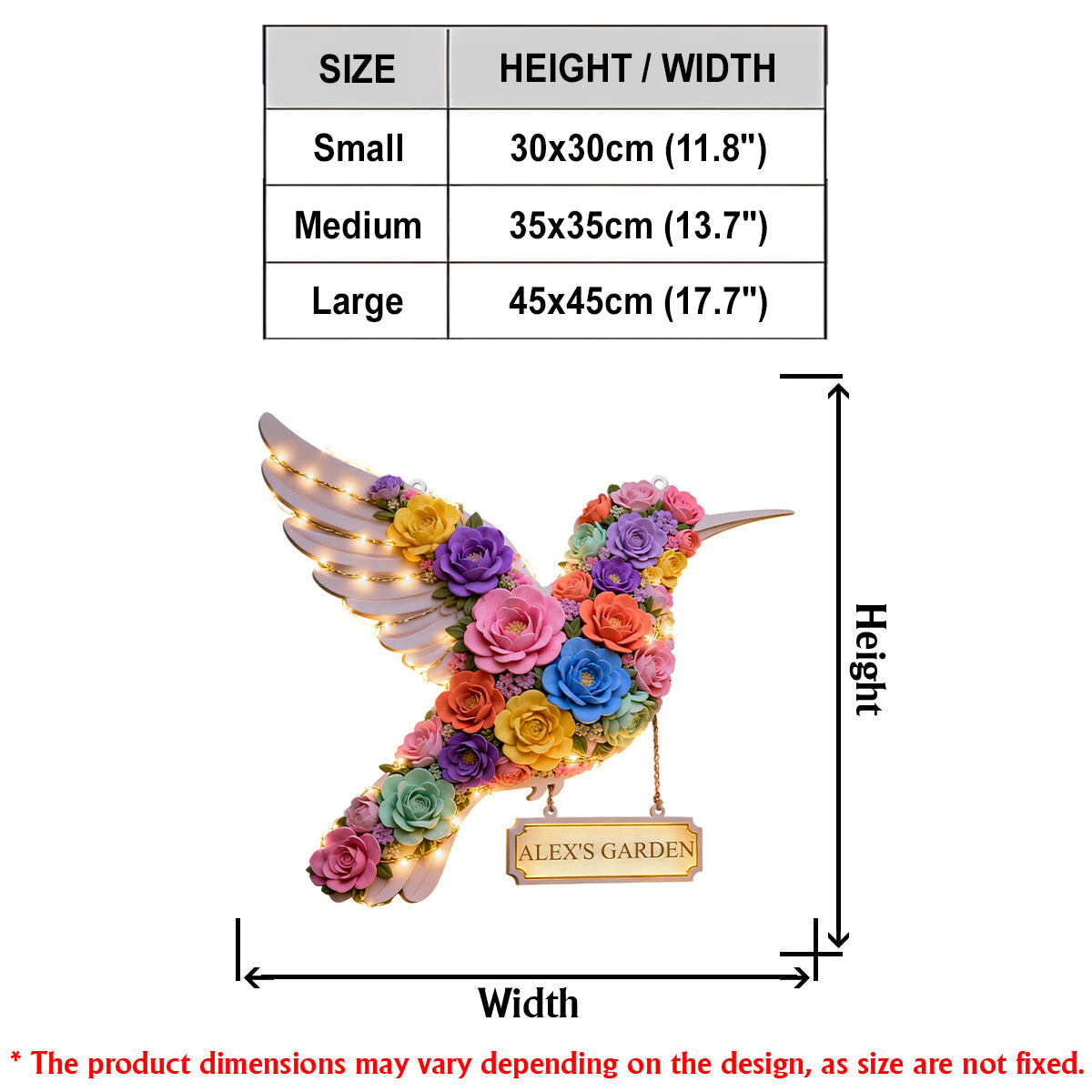 My Beautiful Garden - Personalized Gardening LED Light Acrylic Sign