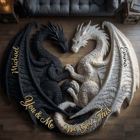 You & Me We Got This - Personalized Dragon Non-Slip Tufted Rug