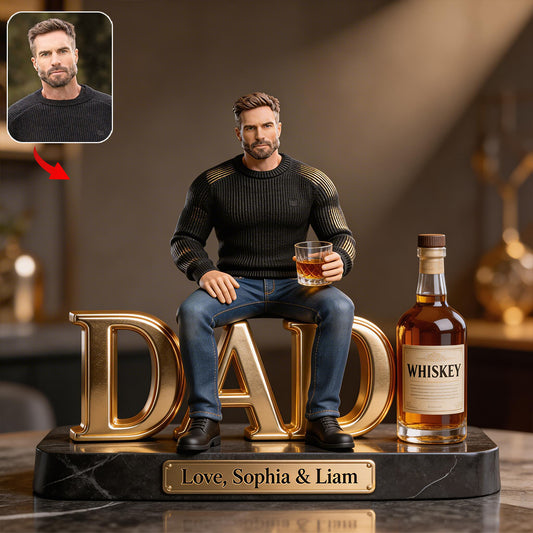 Custom Any Photo, Best Gift For Dad & Grandpa - Personalized Father Custom Shaped Acrylic Plaque