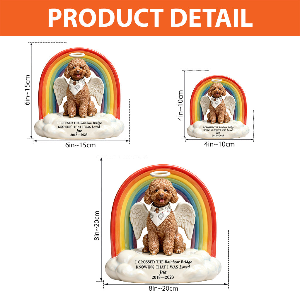 Rainbow Bridge Pet Memorial - Personalized Dog Custom Shaped Acrylic Plaque