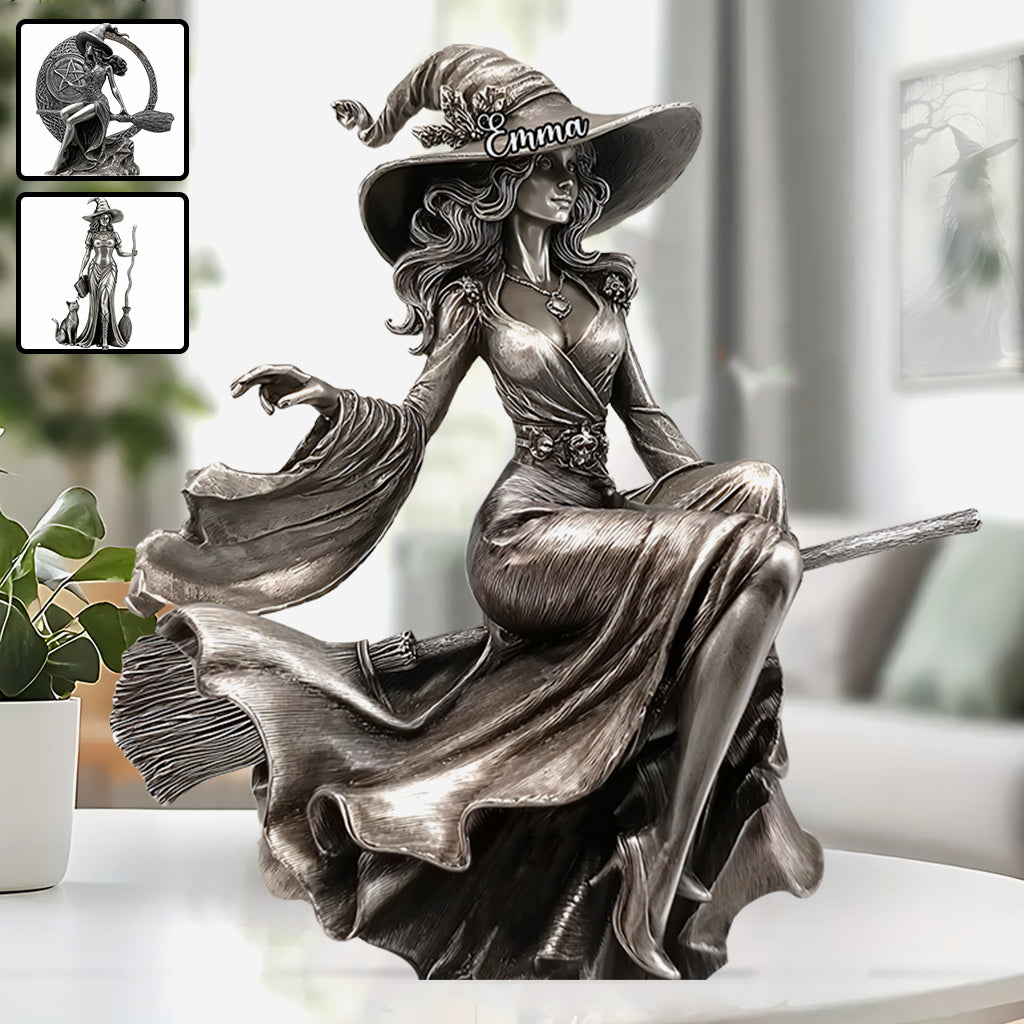 Graceful Witch - Personalized Witch Custom Shaped Acrylic Plaque