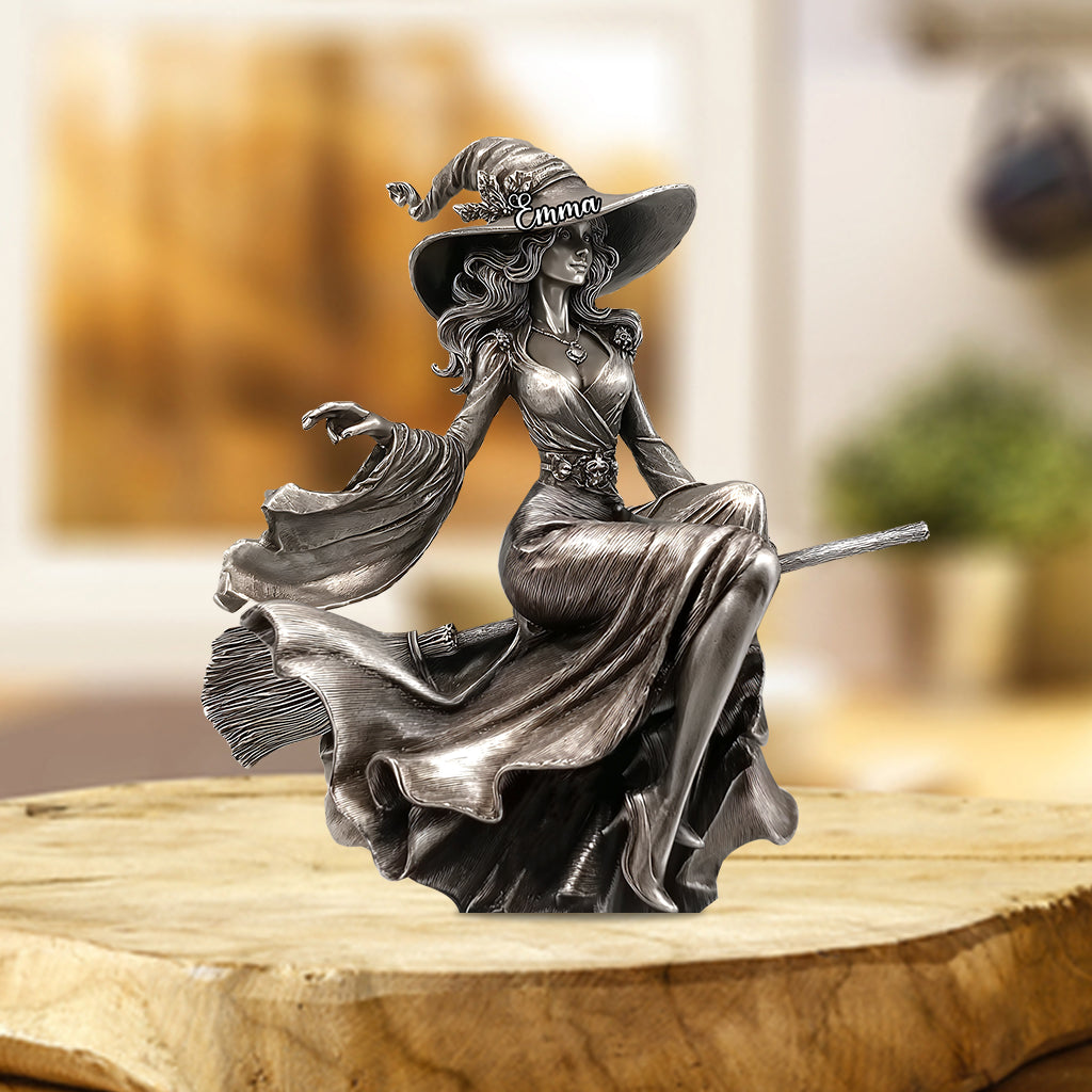 Graceful Witch - Personalized Witch Custom Shaped Acrylic Plaque
