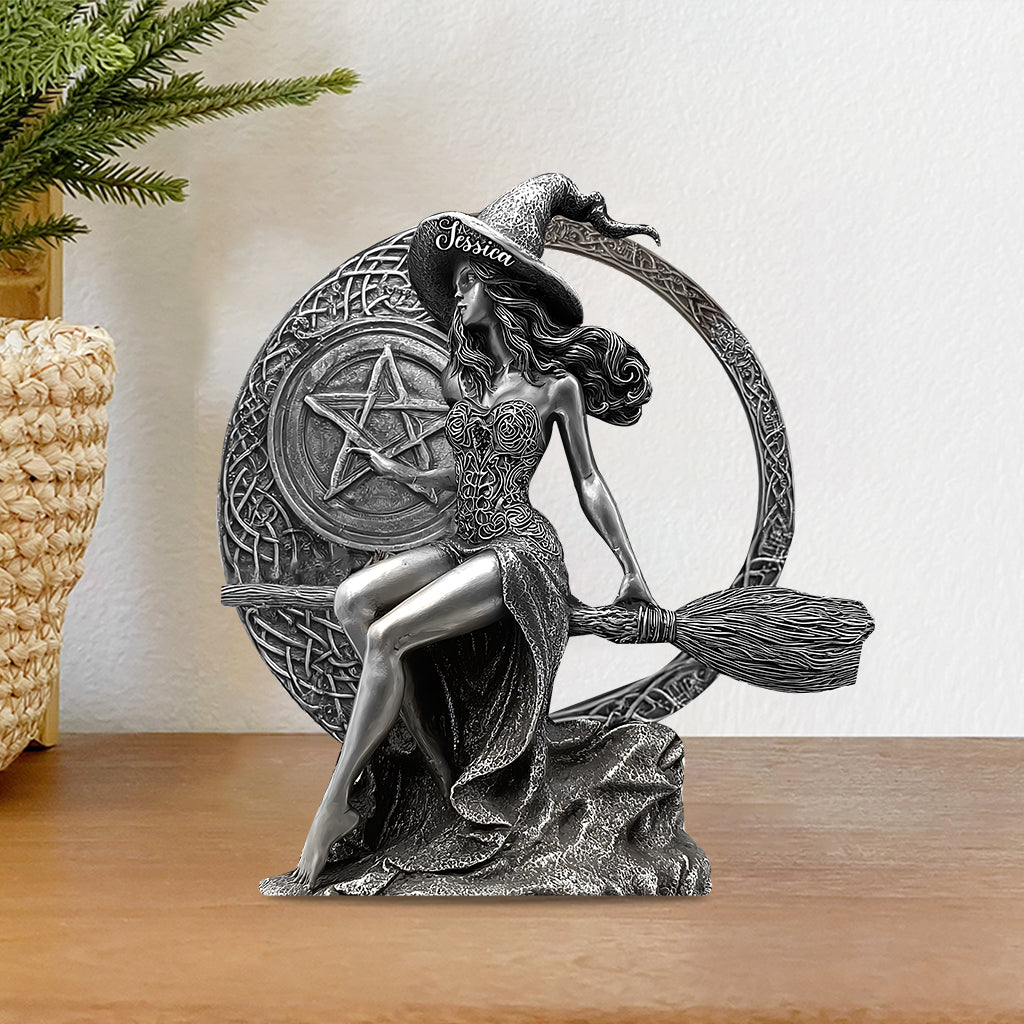 Graceful Witch - Personalized Witch Custom Shaped Acrylic Plaque