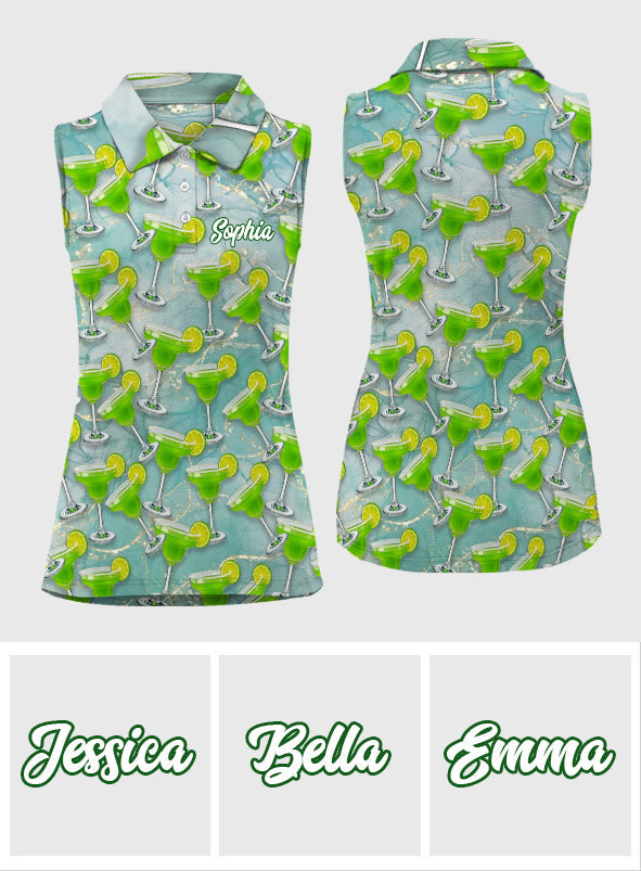 Margarita Mulligans - Personalized Golf Sleeveless Polo Shirt
