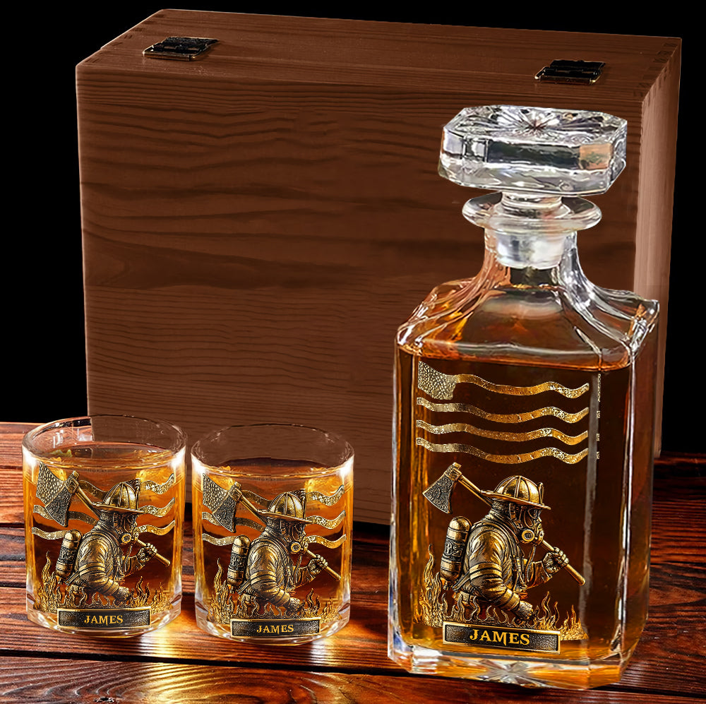 Proud Firefighter - Personalized Firefighter Whiskey Glass