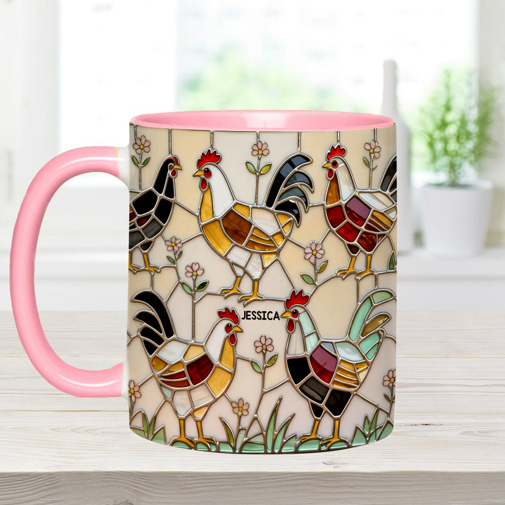 Chicken Farm - Personalized Chicken Accent Mug & Coaster