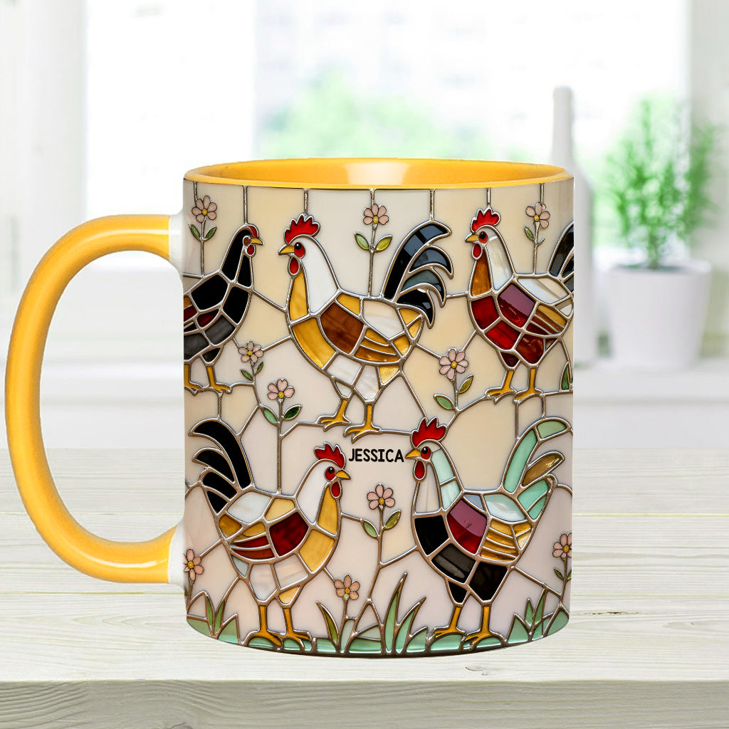 Chicken Farm - Personalized Chicken Accent Mug & Coaster
