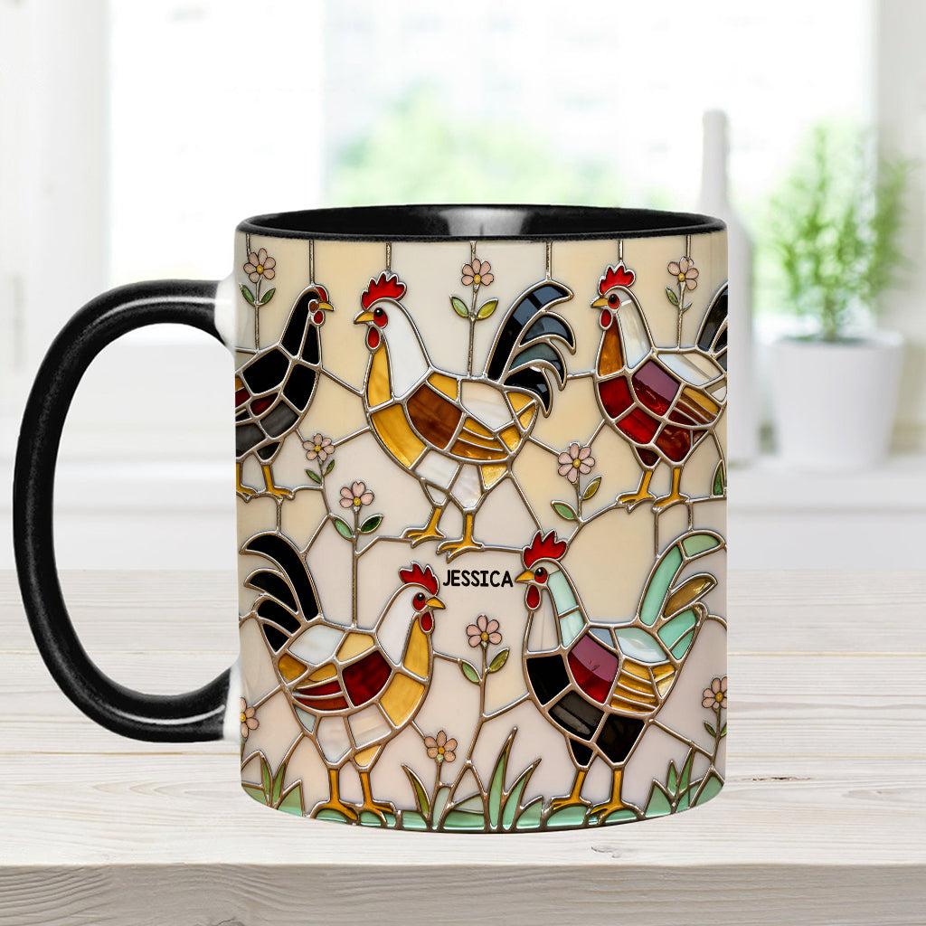 Chicken Farm - Personalized Chicken Accent Mug & Coaster