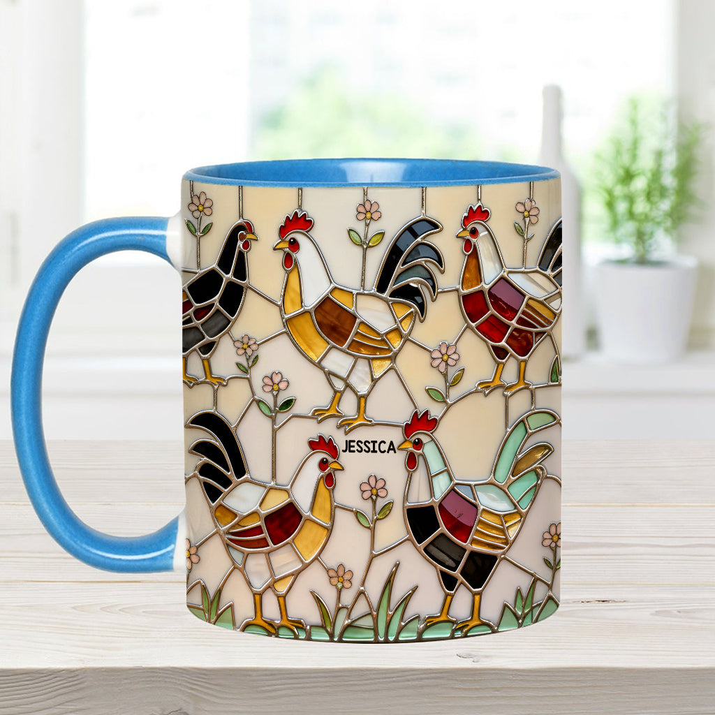 Chicken Farm - Personalized Chicken Accent Mug & Coaster