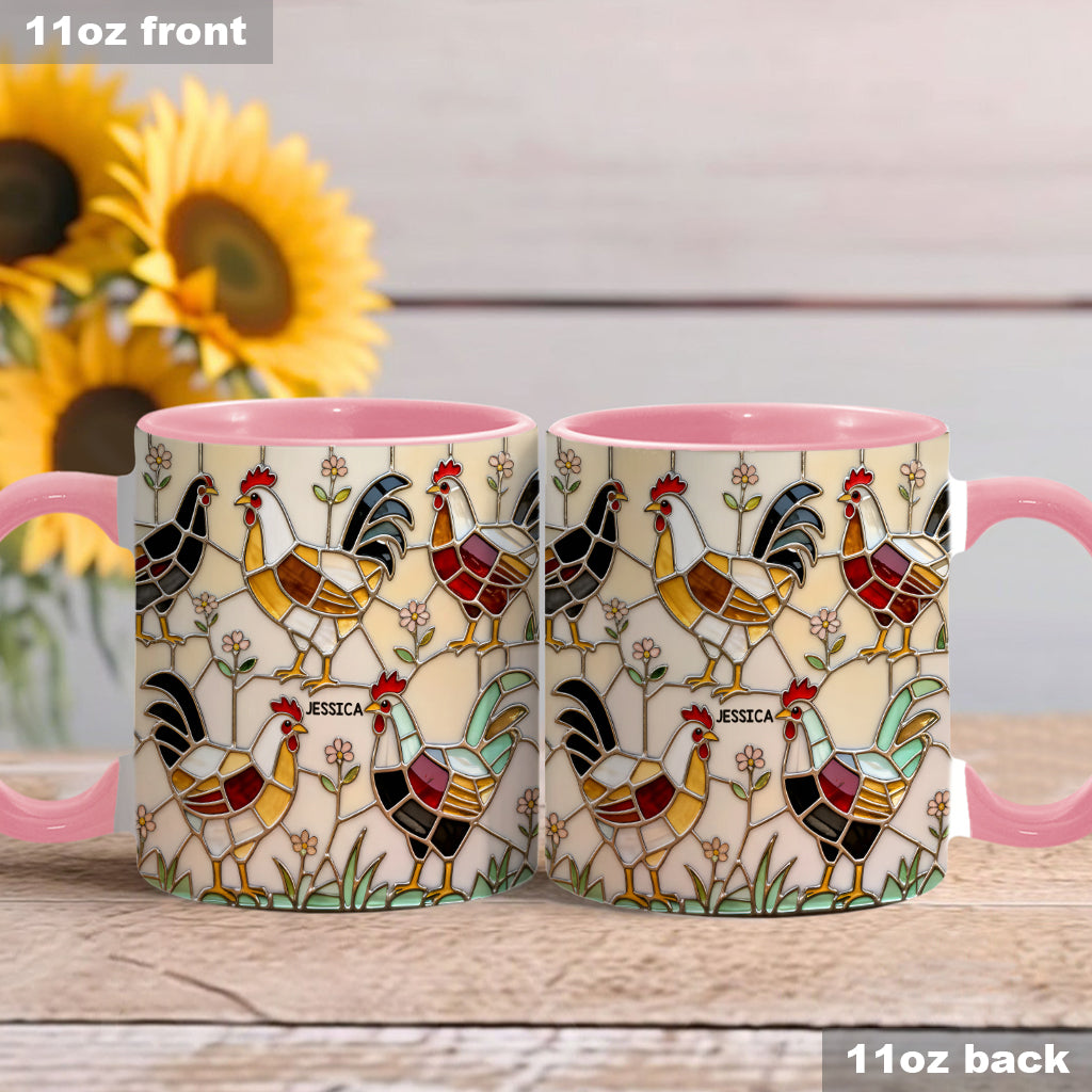 Chicken Farm - Personalized Chicken Accent Mug & Coaster