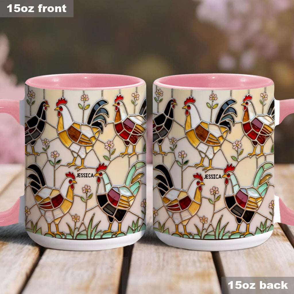 Chicken Farm - Personalized Chicken Accent Mug & Coaster