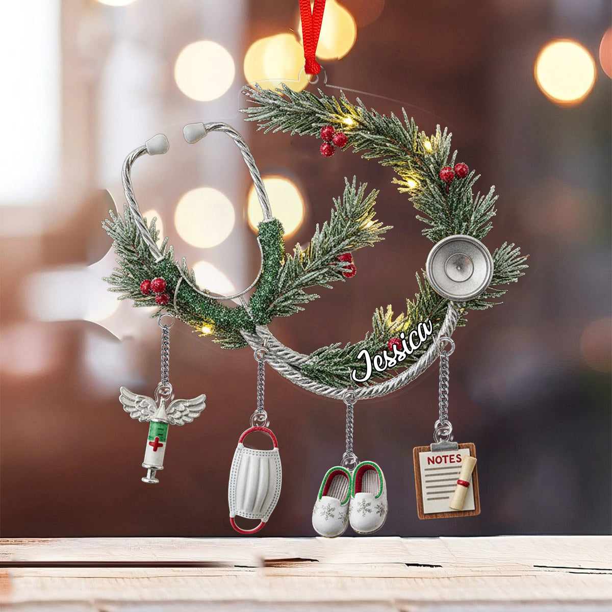 Nurse Life - Personalized Nurse Ornament With Charm