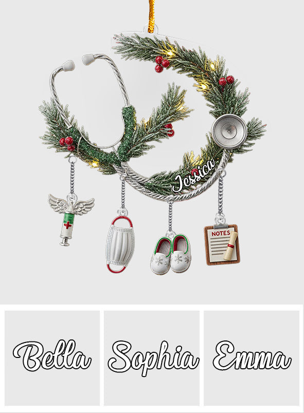 Nurse Life - Personalized Nurse Ornament With Charm