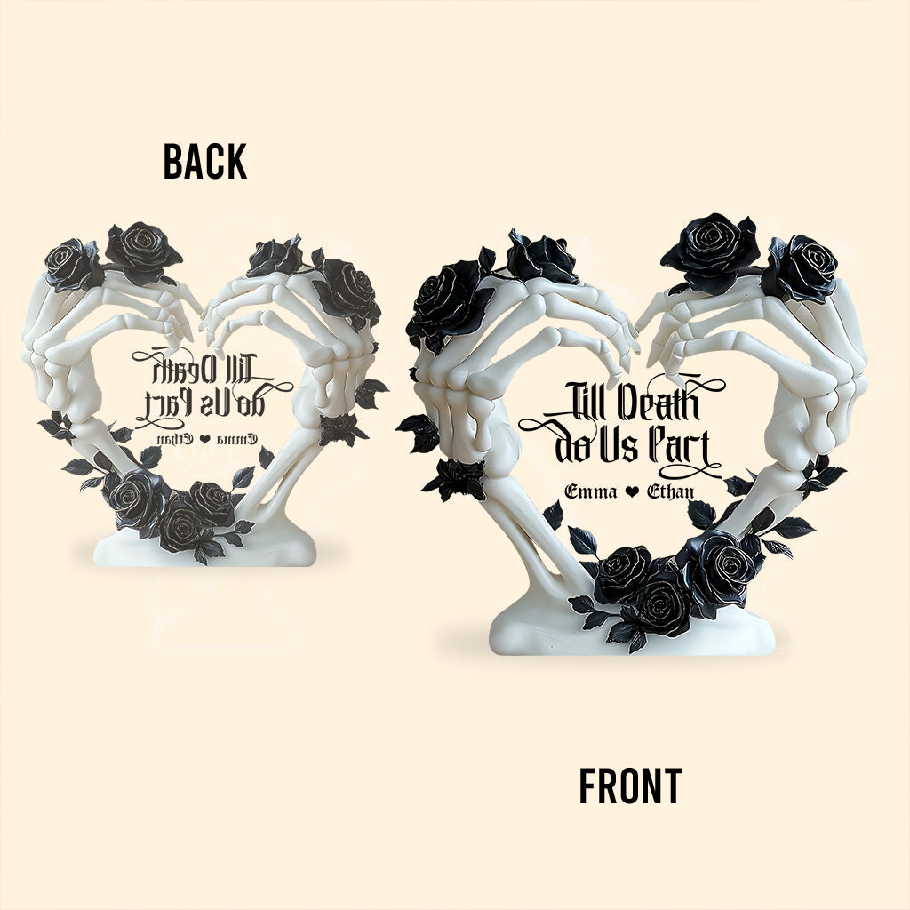 Till Death Do Us Part - Personalized Skull Custom Shaped Acrylic Plaque