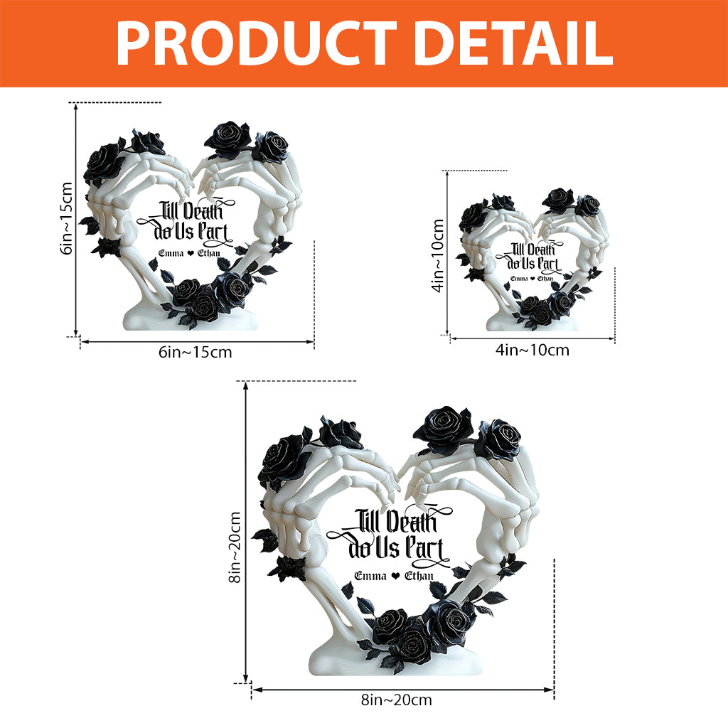 Till Death Do Us Part - Personalized Skull Custom Shaped Acrylic Plaque