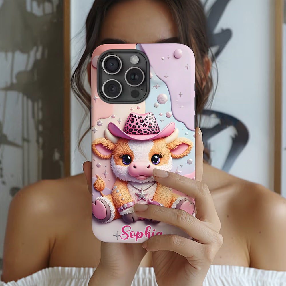 Adorable Highland Cow - Personalized Highland Cow Full Print Phone Case