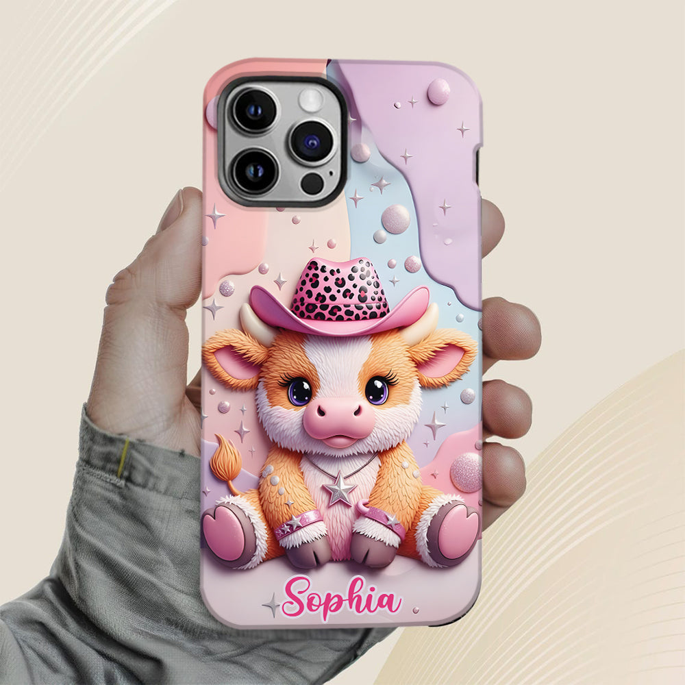 Adorable Highland Cow - Personalized Highland Cow Full Print Phone Case