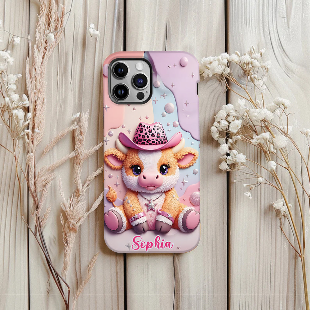 Adorable Highland Cow - Personalized Highland Cow Full Print Phone Case