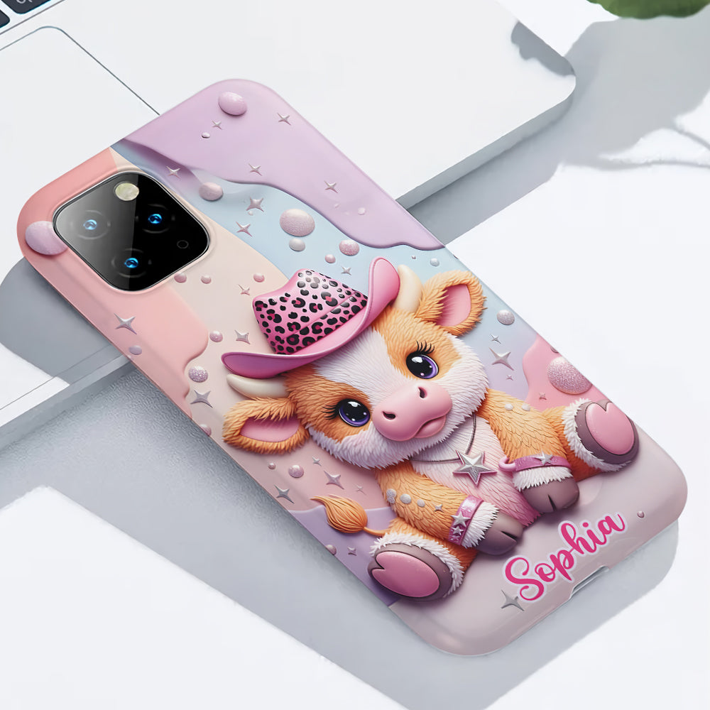 Adorable Highland Cow - Personalized Highland Cow Full Print Phone Case