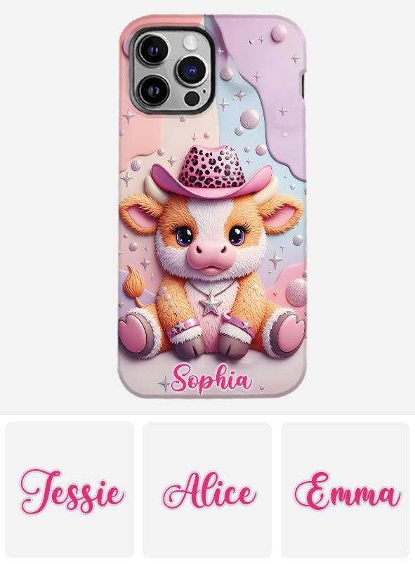 Adorable Highland Cow - Personalized Highland Cow Full Print Phone Case