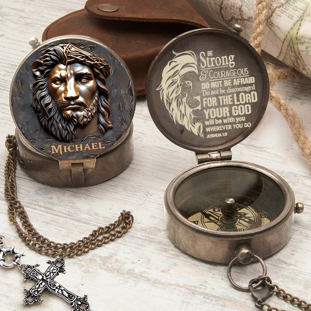 The Lion Of Judah - Personalized Christian Compass