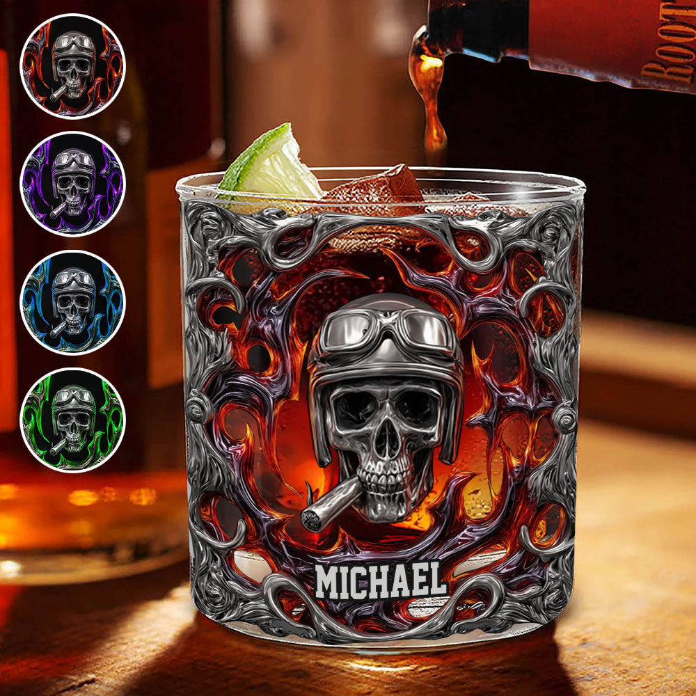 Ride Or Die - Personalized Biker Whiskey Glass