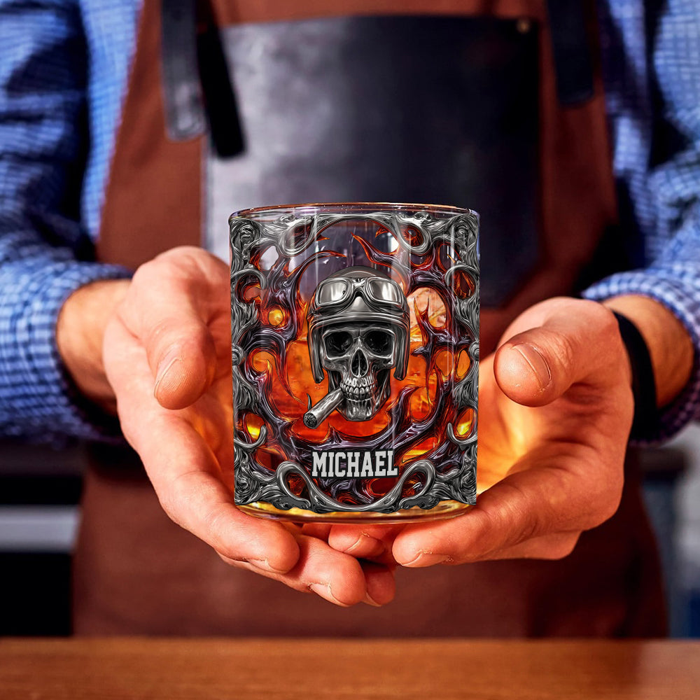 Ride Or Die - Personalized Biker Whiskey Glass