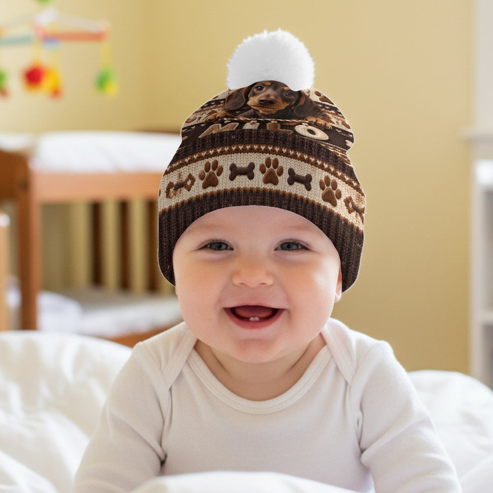 Cute Pet Gift For Dog Lovers, Cat Lovers - Personalized Dog Beanie Hat