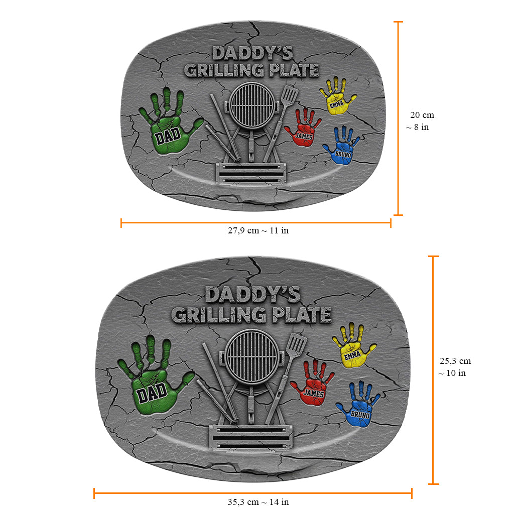 Daddy's Grilling Plate - Personalized Father Plate