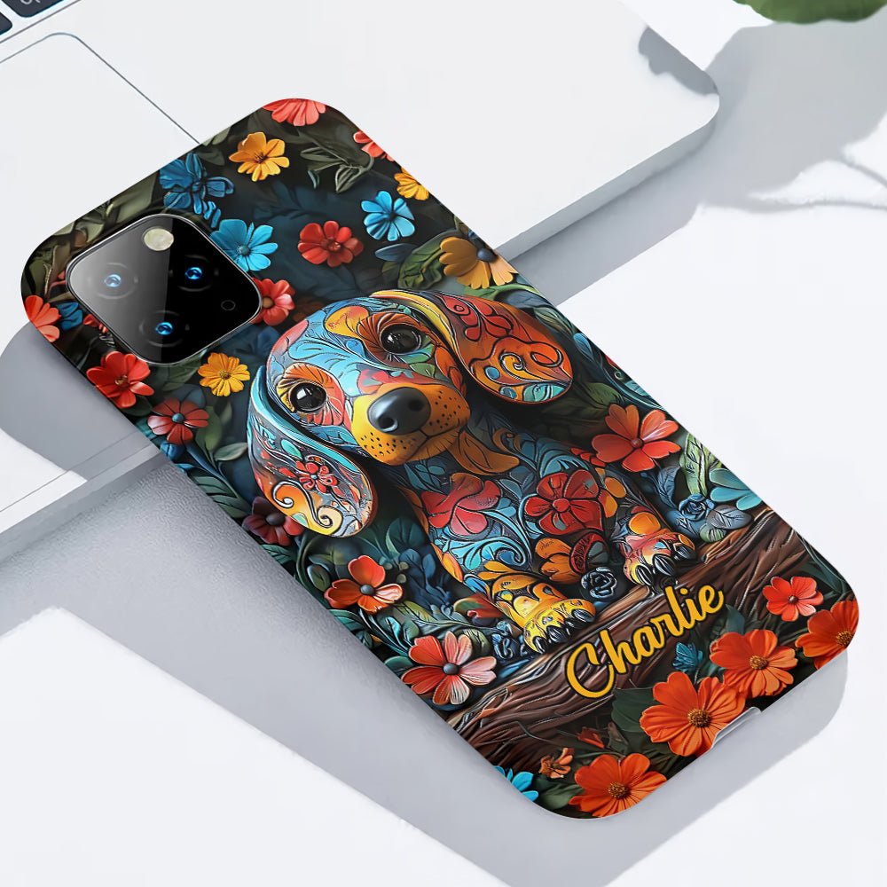 Love Dachshund - Personalized Dog Full Print Phone Case