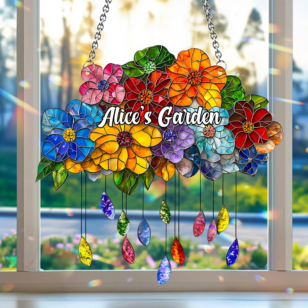 My Beautiful Garden - Personalized Gardening Window Hanging Suncatcher Ornament