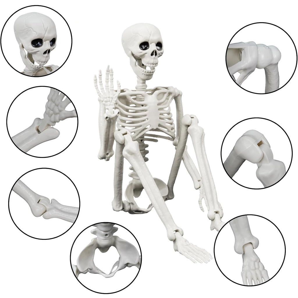 Lighted Human & Dog Skeleton Outdoor Statue