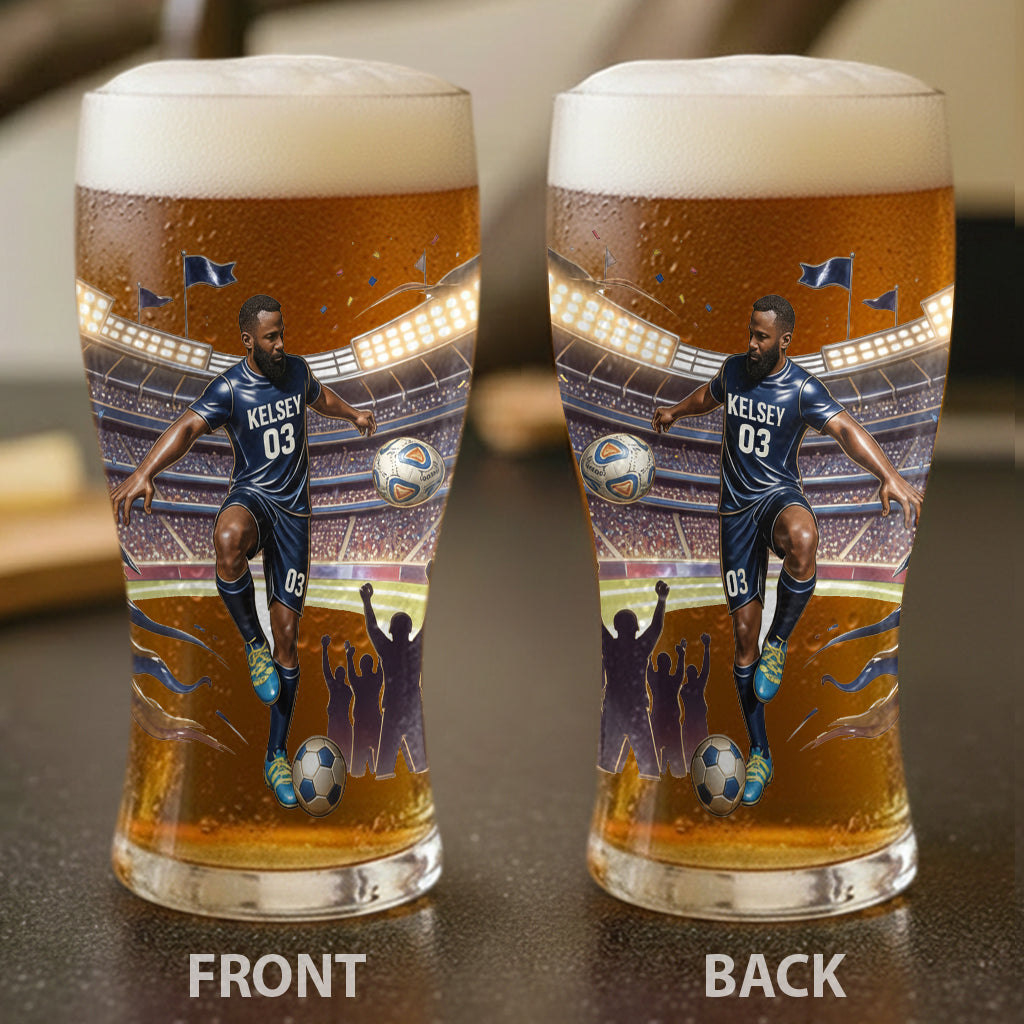 Love Football - Personalized Football Beer Pint